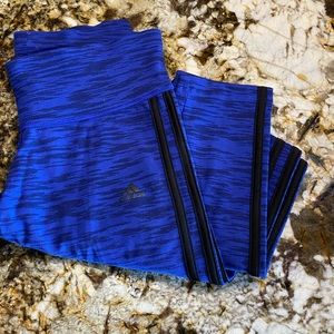 Adidas Blue/Black capri Climate control-Small NWOT